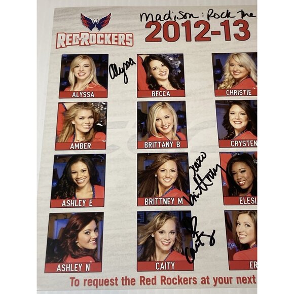 Washington Capitals Hockey Red Rockers 2012-2013 Squad Photo Signed Autographed - Picture 2 of 4